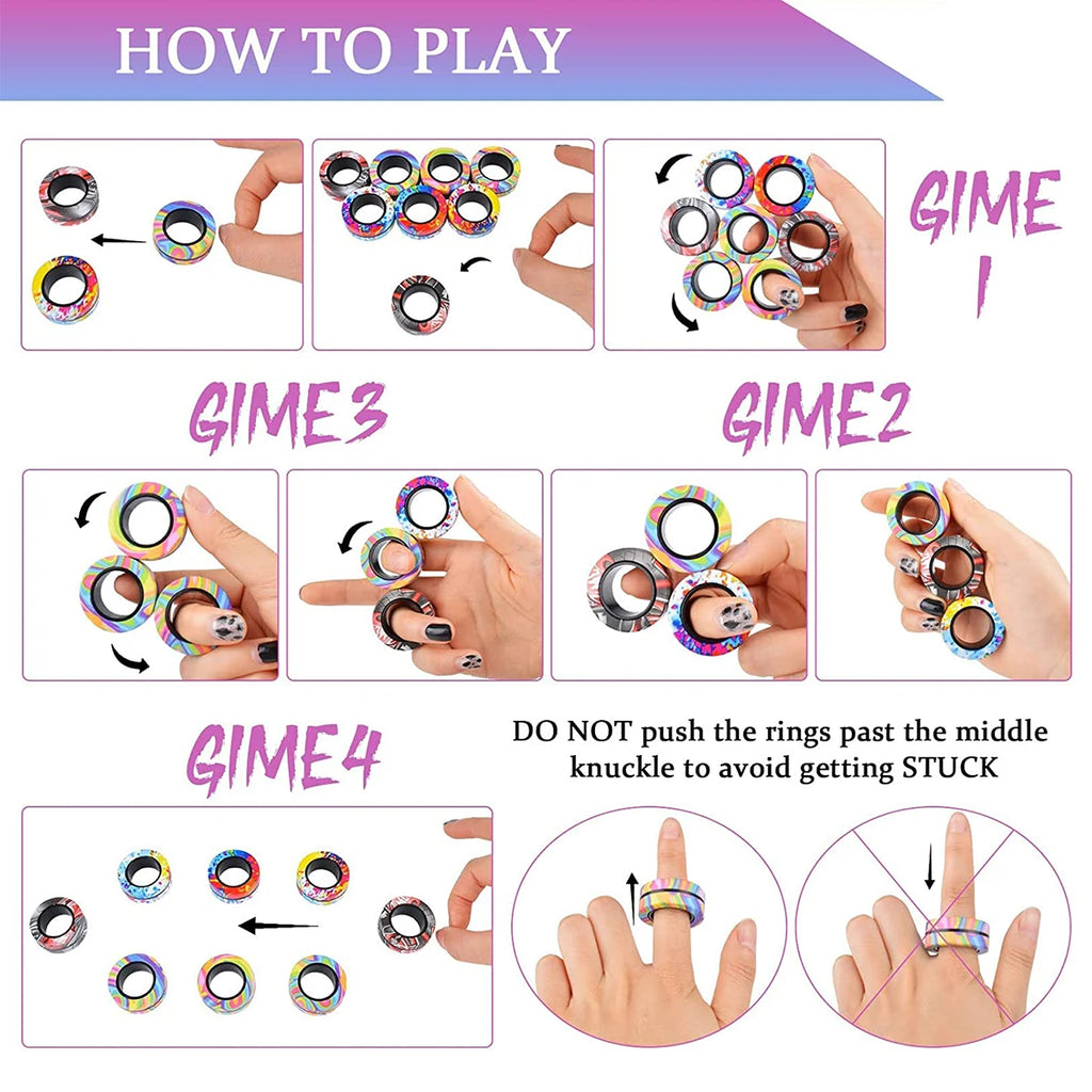 Magnetic Spinner Rings - 3pc